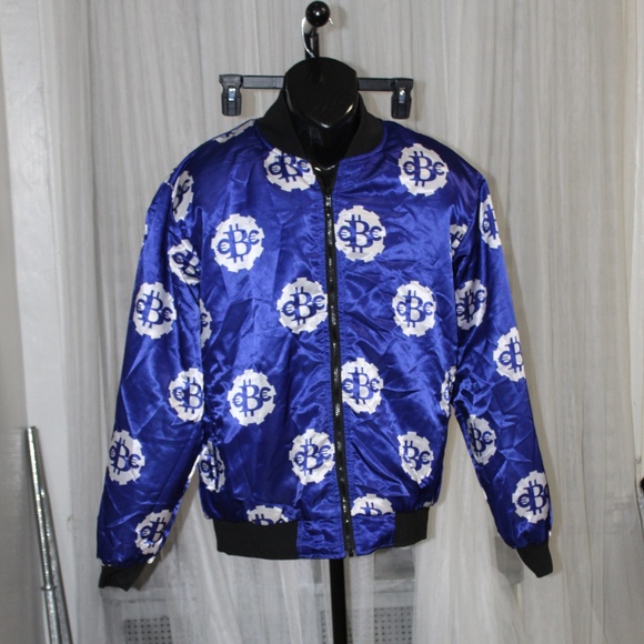 Everybody Eats Royal Blue and Black reversible bomber. - Picture 4 of 8